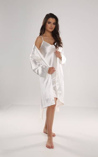 797 Класически дамски халат Forex - перла