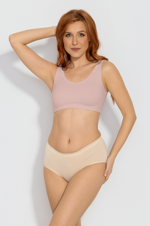 Памучен топ Zoya Mitex без банели комфортен бюстие pink