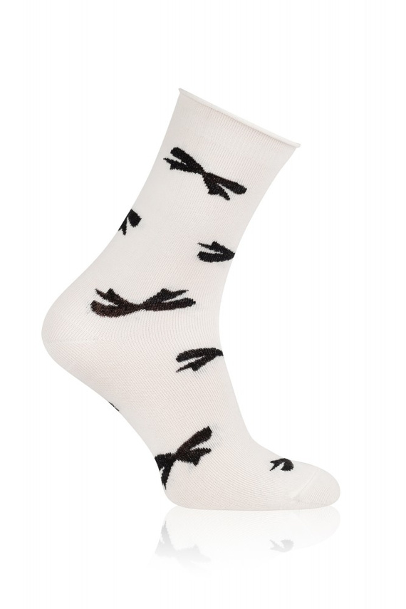 S183D Figaro Дамски дълги чорапи без натиск Италианска мода - панделки