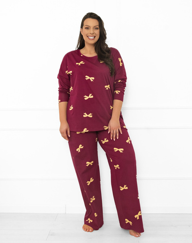 Kwadro Дамска пижама Италианска мода - памук, дълъг ръкав и панталон