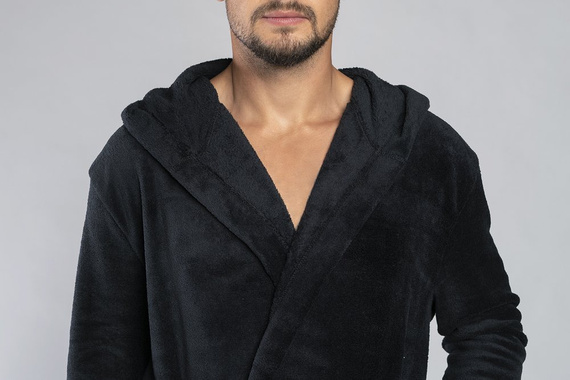 Mimas Мъжки халат с качулка Италианска мода - камила 