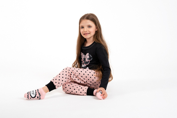 Bonilla Пижама за момичета Италианска мода - черна/принт 