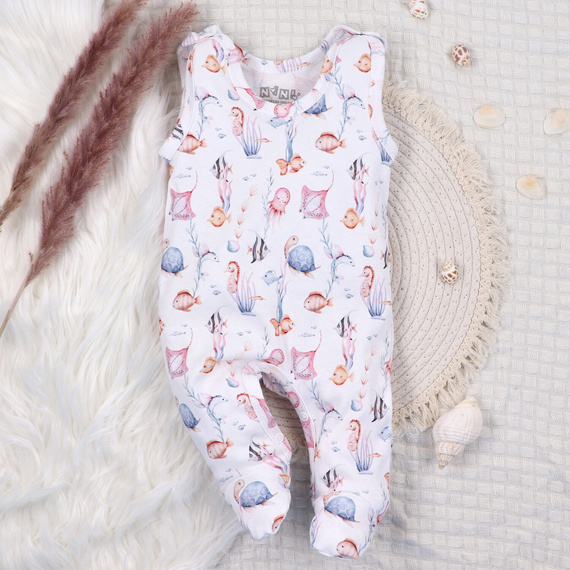 ABN-5480 Бебешки спални костюми Underwater World Nini – органичен памук, затворени крачета