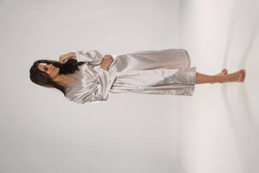 798 Класически дамски халат Forex - бежов