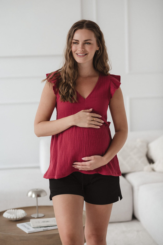 Milky Butterfly Bluzka ciążowa i do karmienia – wygoda i styl Milk&Love malinowy