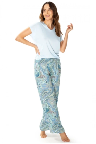 86634 Laguna дамска пижама Чайка, син принт