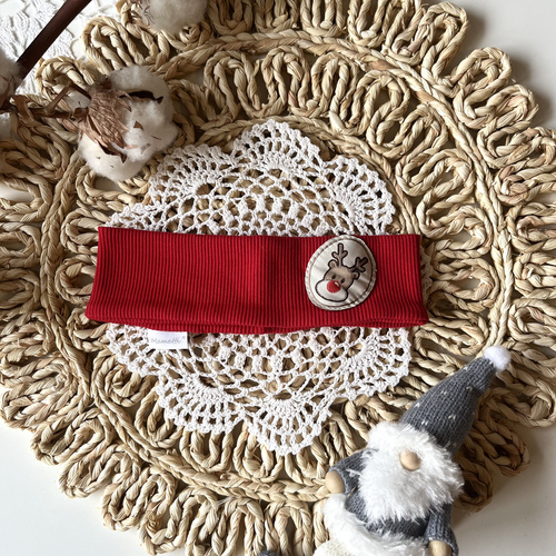 Диванче за глава Mamatti за момиче OK05 Весела Коледа – червено, празнично