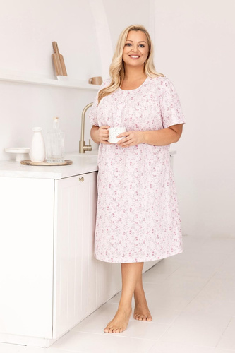 Дамска Нощница 018 Regina – 100% Натурален Памук, Копчета, Свободна Кройка и Комфортен Сън Всяка Нощ