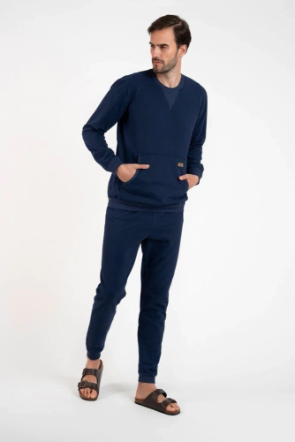 Fox Мъжки спортен екип Италианска мода - тъмно синьо