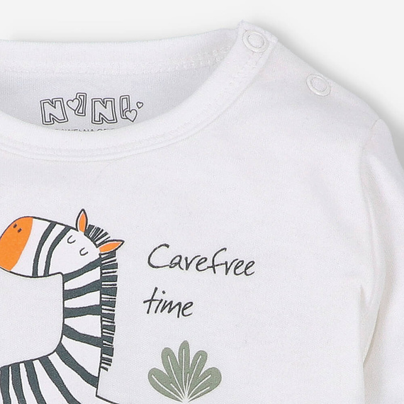 ABN-5324/ECR Боди Zebra от органичен памук Nini екрю