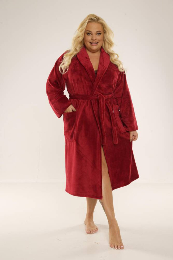 628 Abigail Дълъг дамски халат Forex - бордо