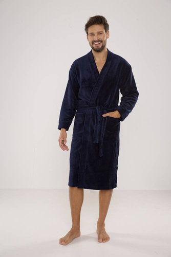 391 Мъжки халат на Hugo De lafense - тъмносин