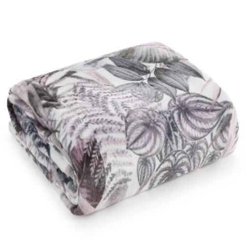 Davos 2 Одеяло за легло листа Eurofirany лилаво сиво