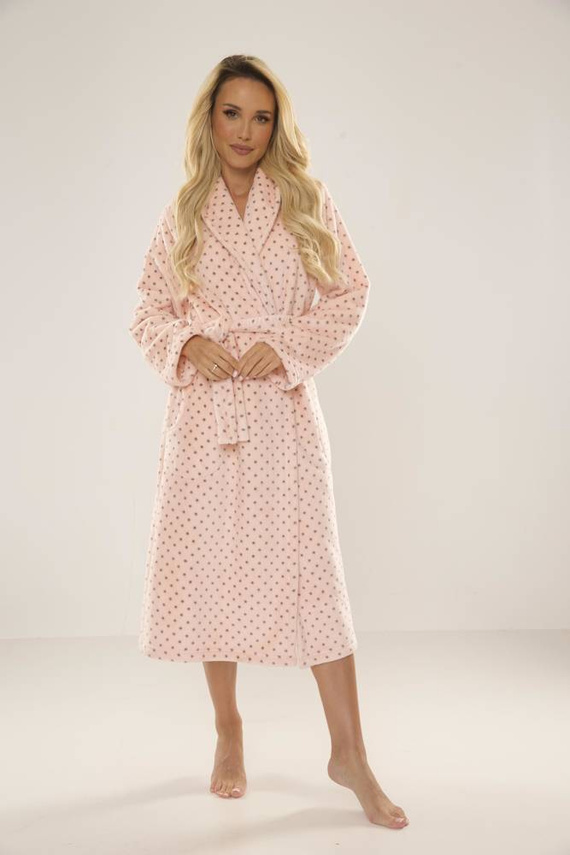 548 Мелани Дълъг дамски халат Forex - сьомга 