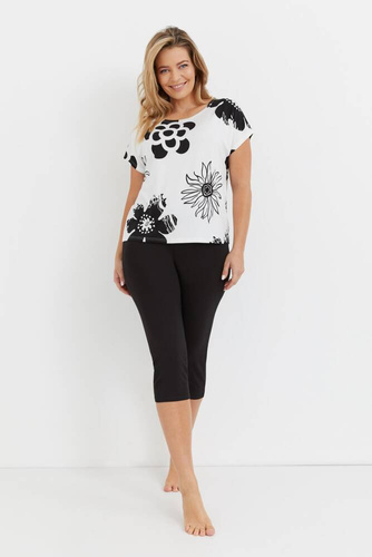 743 Elle Forex Пижама за жени - екрю-черна