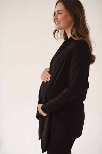 Черна жилетка за бременни Mama Wrap Milk&Love