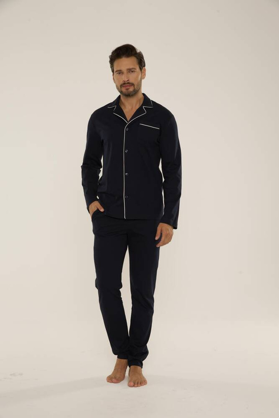 729 Norberto Мъжка пижама De Lafense - тъмно синьо