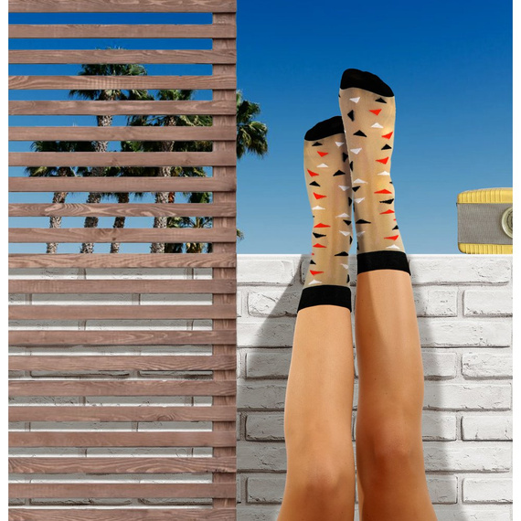 Дамски найлонови чорапи Sesto Senso триъгълници черни