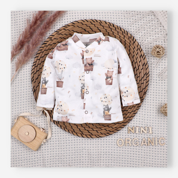 Nini Бебешка Жилетка Balloon Friends 100% Органичен Памук – Полско Производство