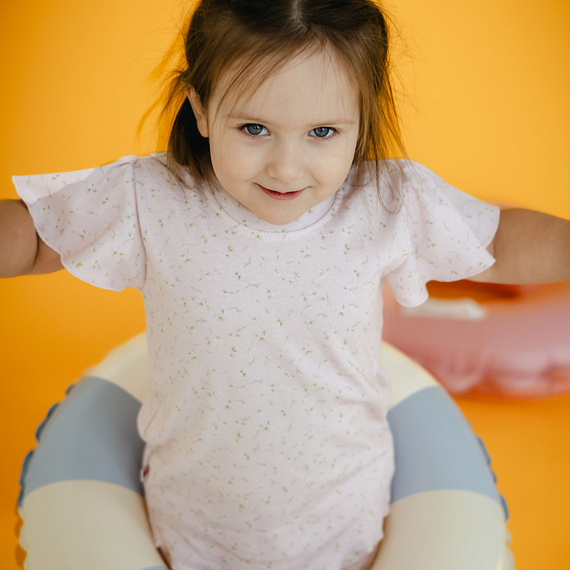 Блуза с къс ръкав Meadow Eevi - розова