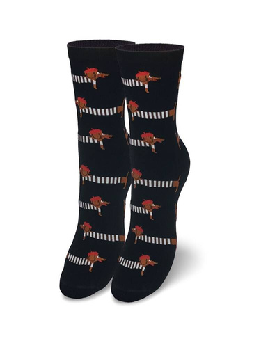 0200-141 Дамски чорапи Дакел Милена - черни