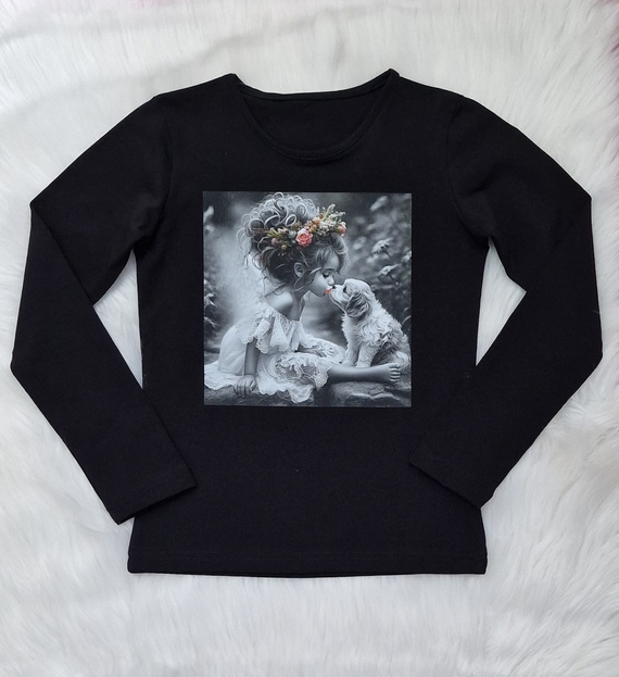 Детска блуза Kiss Bambarillo черна - Джърси | Комфорт и стил