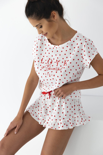 Дамска пижама Justine Sensis - кремава