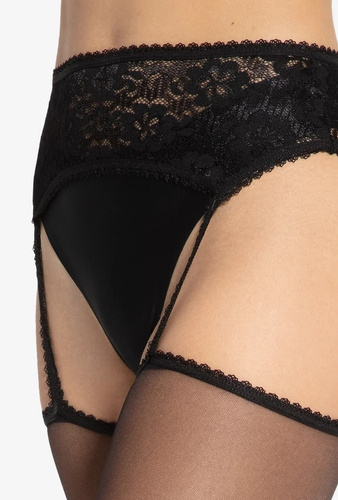 Gatta Babette 02 Strip Panty Nero – дамски чорапогащник с дантела Lycra