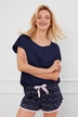 Къса пижама - тъмносиня