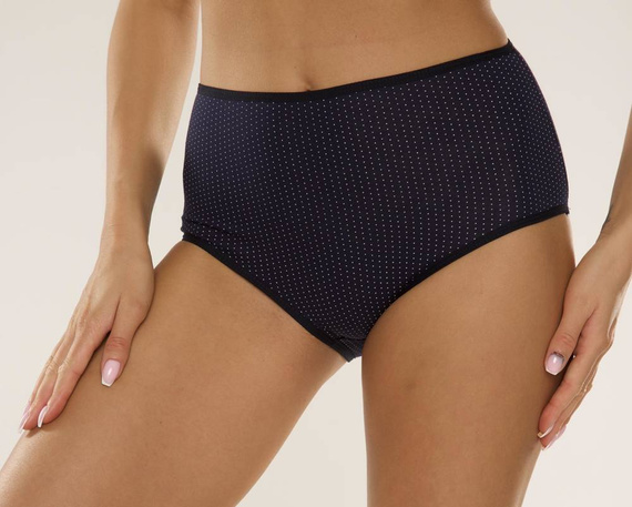 018 Сара Де лафенс високи гащи - тъмносиньо на точки