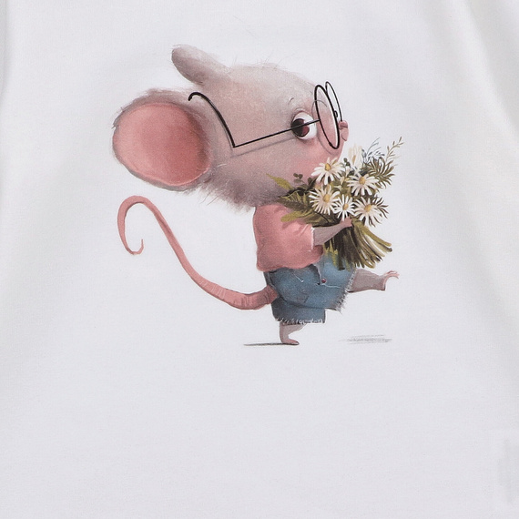 KAR-3008 Блуза с дълъг ръкав Lagarto Verde ecru за момичета – стилна, памучна, полско производство