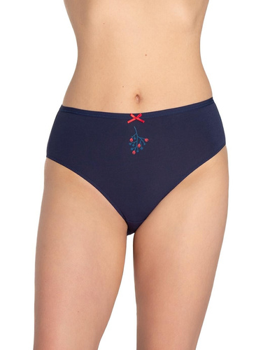 Дамски слипове L-120BI-95 Лама синьо - памучни, комплект от 3, удобни и класически