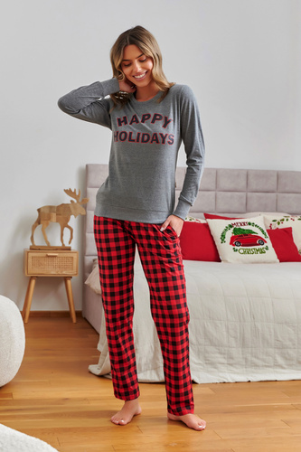 Дамска пижама 7343 Dark Grey Doctor Nap – 100% памук