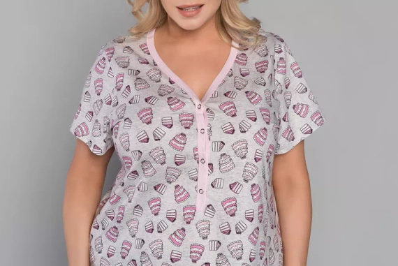 Dolce Дамска риза с къс ръкав Италианска мода - принт 