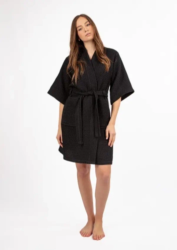 DK-W-01 Дамски халат Dkaren - черен