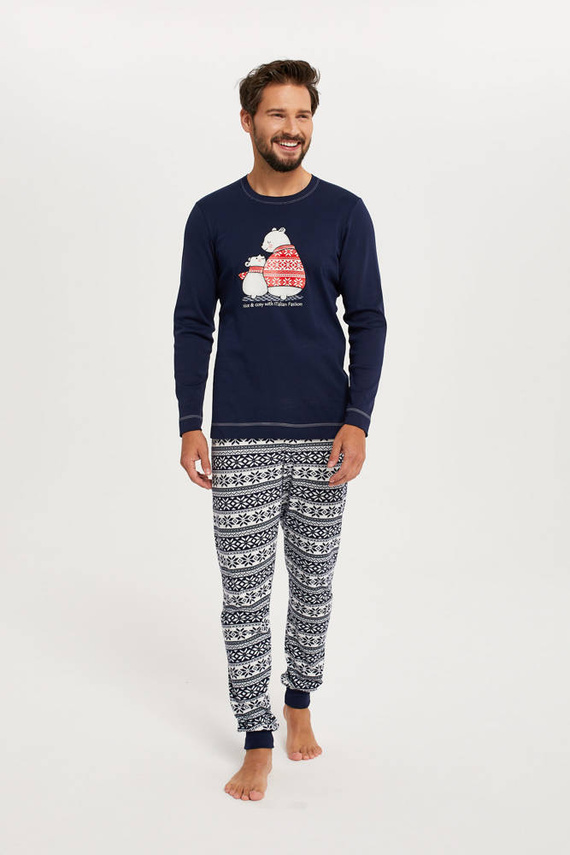 Arktyka Мъжка пижама Италианска мода - тъмно синьо