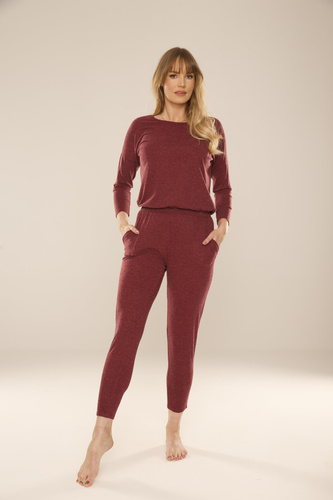 305 Paula Дамски пижамен костюм - бордо