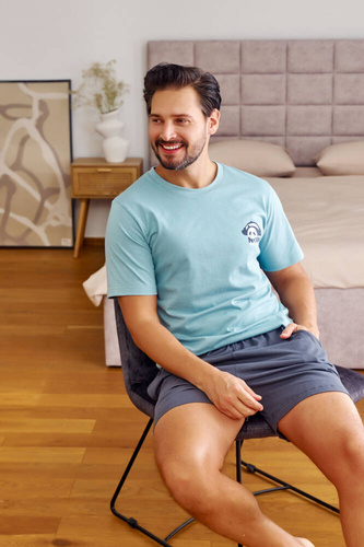 7232 Мъжка пижама Doctor Nap - ледено синьо