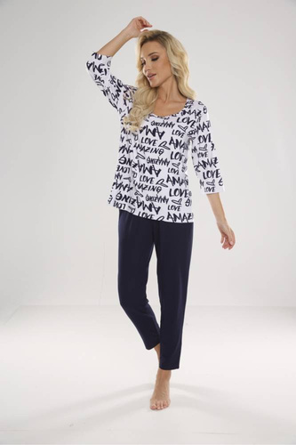 632 Amazing Forex Пижама за жени - бяло-зелена