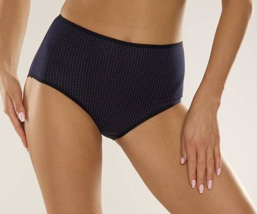 018 Сара Де лафенс високи гащи - тъмносиньо на точки