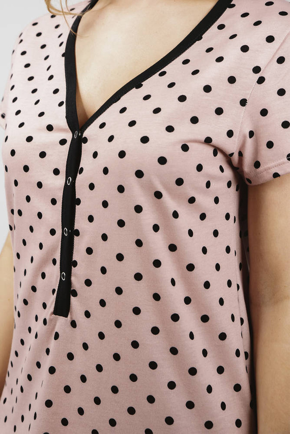 Buscato нощница с къс ръкав Италианска мода - принт