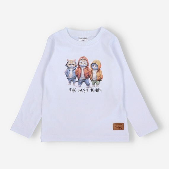 KAR-1010/BIA Момчешка блуза с дълъг ръкав Lagarto Verde бяла