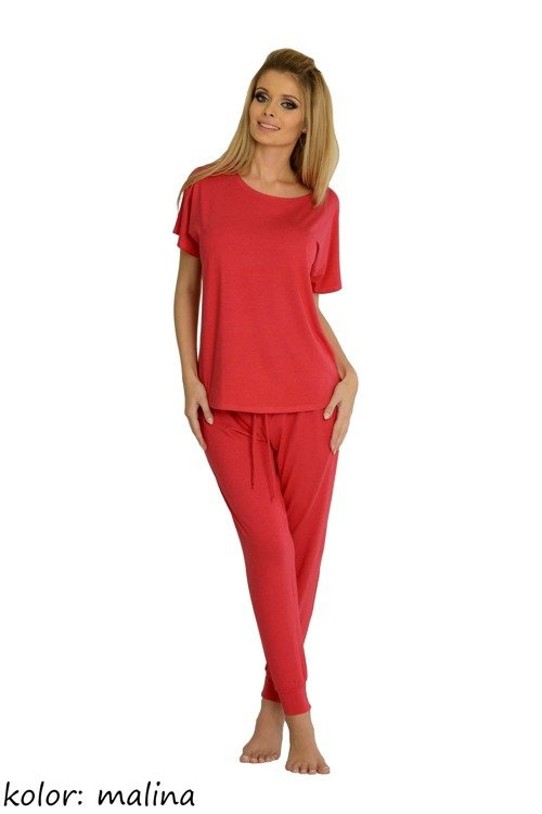 524 Paula Дамска пижама De Lafense - малина