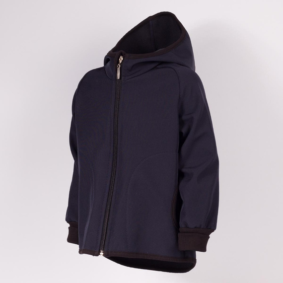 229004 Nicol Яке softshell за момче с полар, качулка и светещи елементи - тъмносиньо