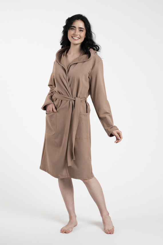 Karina Дамски халат Италианска мода - камила