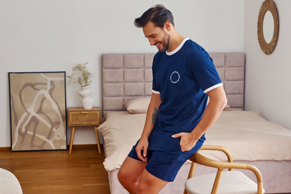 7218 Мъжка пижама Doctor Nap - тъмносиня