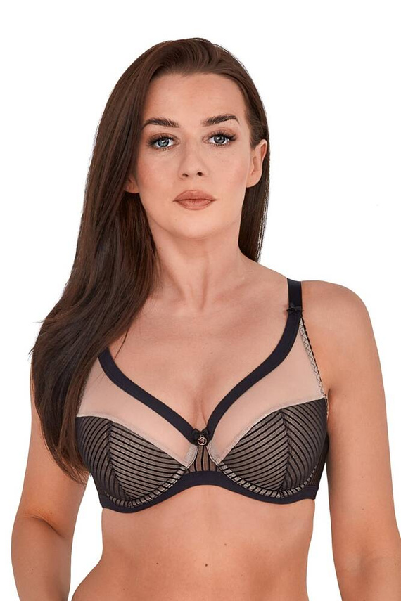 BS 1211 Полуподплатен сутиен Kim Gaia black beige