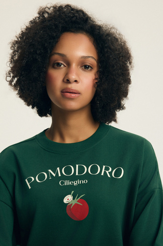 Дамска блуза Dessie Henderson от памук, леко подплатена, с принт