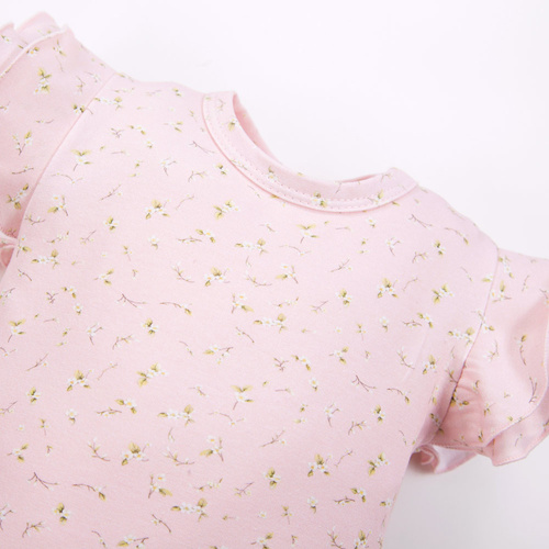 Боди Meadow с къс ръкав Eevi - розово