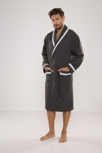 564 Мъжки халат Bruno De Lafense - графит